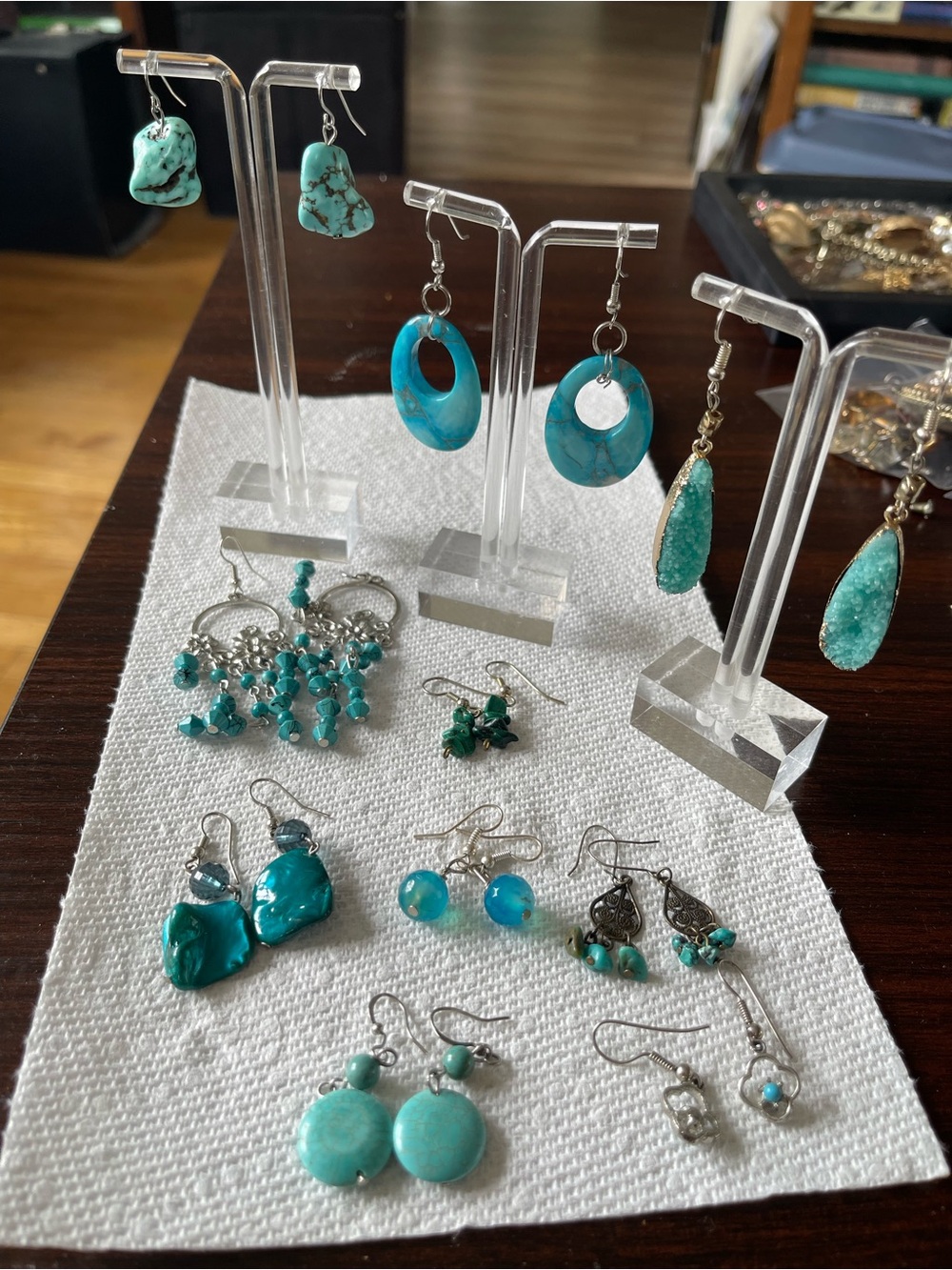 Turquoise Blue Statement Earrings Collection - Women Jewelry